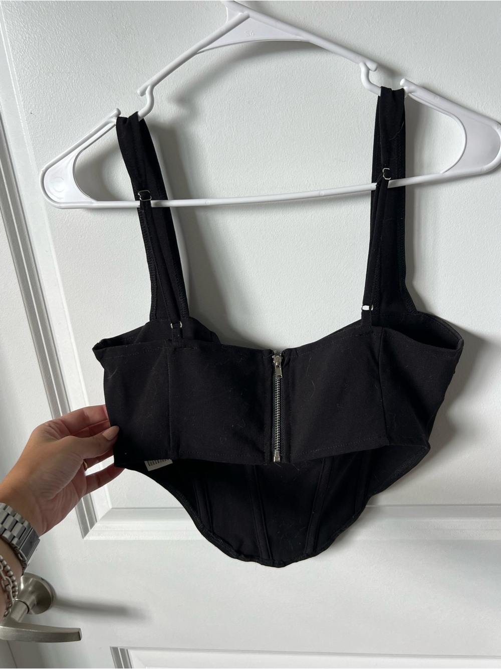 Forever 21 Black Zip Corset Tank